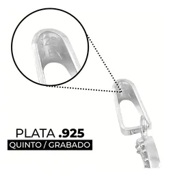 Dije Tetragrammatón Plata 925 con Zirconia Blanca Unisex - Imagen 3