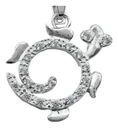 Dije Tortuga Plata .925 con Zirconias Blancas Marinas - Imagen 2