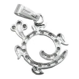 Dije Tortuga Plata .925 con Zirconias Blancas Marinas - Imagen 3
