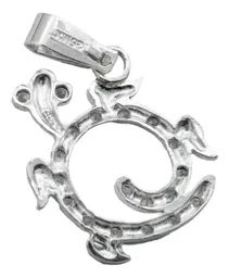 Dije Tortuga Plata .925 con Zirconias Blancas Marinas - Imagen 3