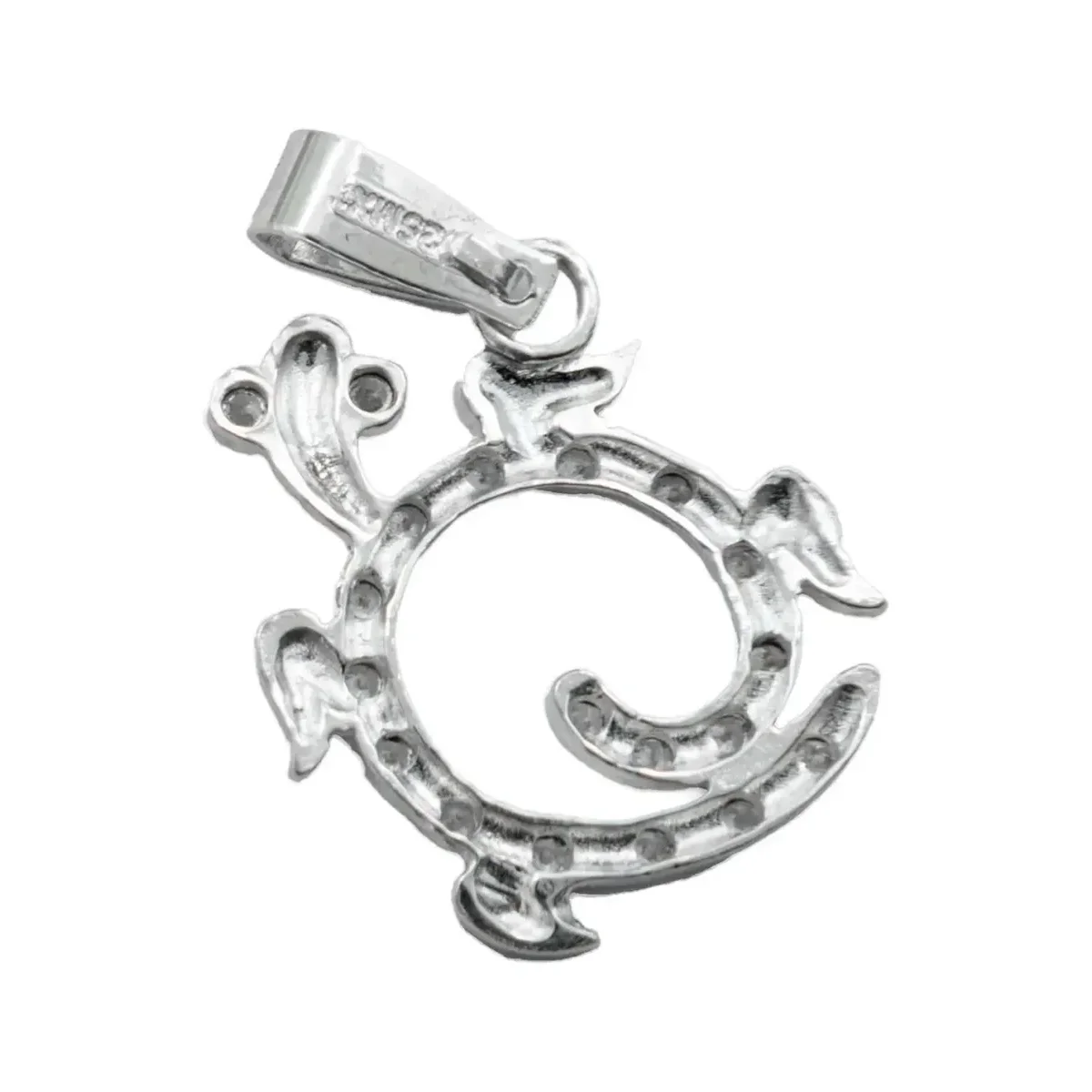 Dije Tortuga Plata .925 con Zirconias Blancas Marinas - Imagen 3