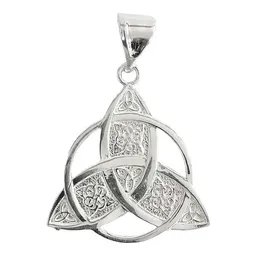 Dije Triqueta Nudo Bruja Celta Liso Plata .925 - Imagen 1