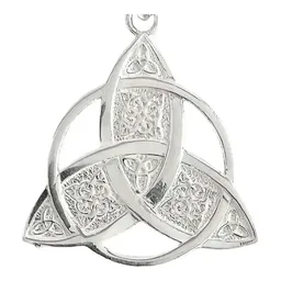 Dije Triqueta Nudo Bruja Celta Liso Plata .925 - Imagen 3