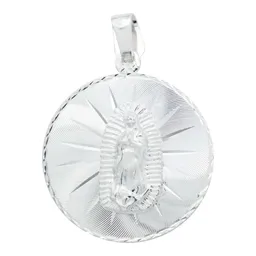 Dije Virgen de Guadalupe Estrella Plata 925 con Zirconia Fina - Imagen 1
