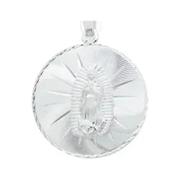 Dije Virgen de Guadalupe Estrella Plata 925 con Zirconia Fina - Imagen 2