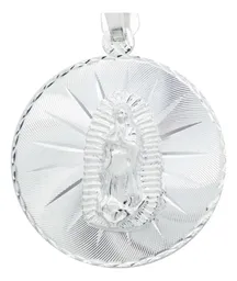 Dije Virgen de Guadalupe Estrella Plata 925 con Zirconia Fina - Imagen 2