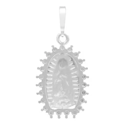 Dije Virgen de Guadalupe Plata 925 con Zirconia Blanca Acabado Mate - Imagen 2