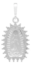 Dije Virgen de Guadalupe Plata 925 con Zirconia Blanca Acabado Mate - Imagen 2