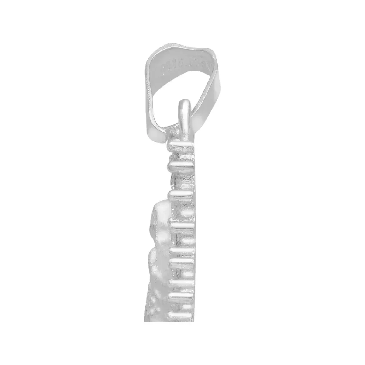 Dije Virgen de Guadalupe Plata 925 con Zirconia Blanca Acabado Mate - Imagen 5