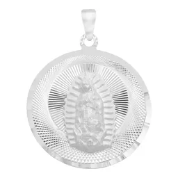 Dije Virgen de Guadalupe Plata 925 Diamantada - Imagen 1