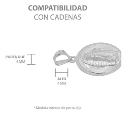 Dije Virgen de Guadalupe Plata 925 Diamantada - Imagen 6