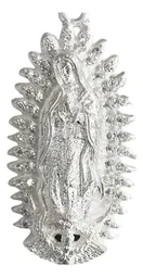 Dije Virgen de Guadalupe Plata 925 Grande con Zirconias Blancas - Imagen 2