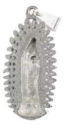 Dije Virgen de Guadalupe Plata 925 Grande con Zirconias Blancas - Imagen 3