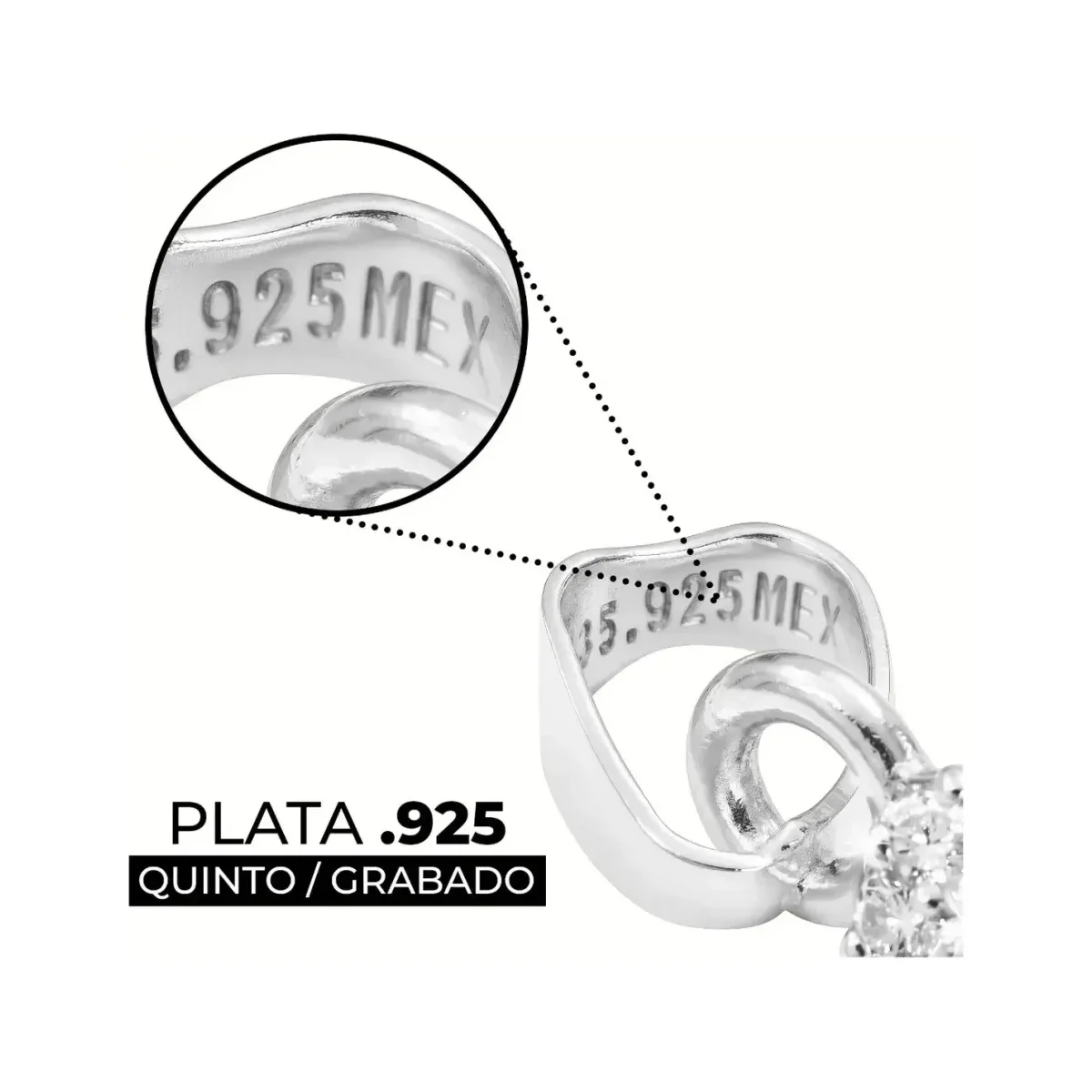Dije Virgen Desatadora Nudos Plata 925 con Zirconia - Imagen 3
