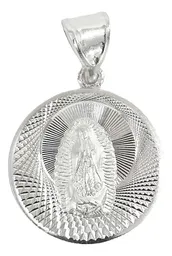 Dije Virgen Guadalupe Diamantada Plata .925 - Imagen 1