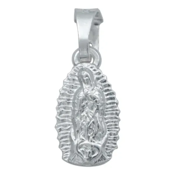 Dije Virgen Guadalupe Plata 925 Diseño Troquelado Artesanal - Imagen 1