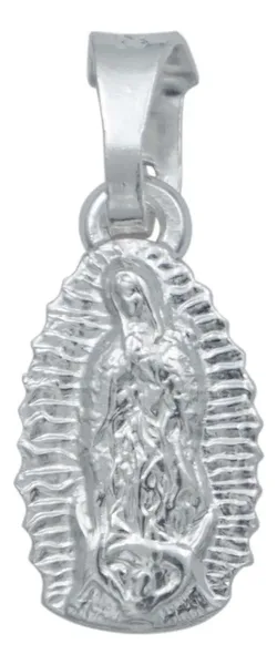 Dije Virgen Guadalupe Plata 925 Diseño Troquelado Artesanal - Imagen 1