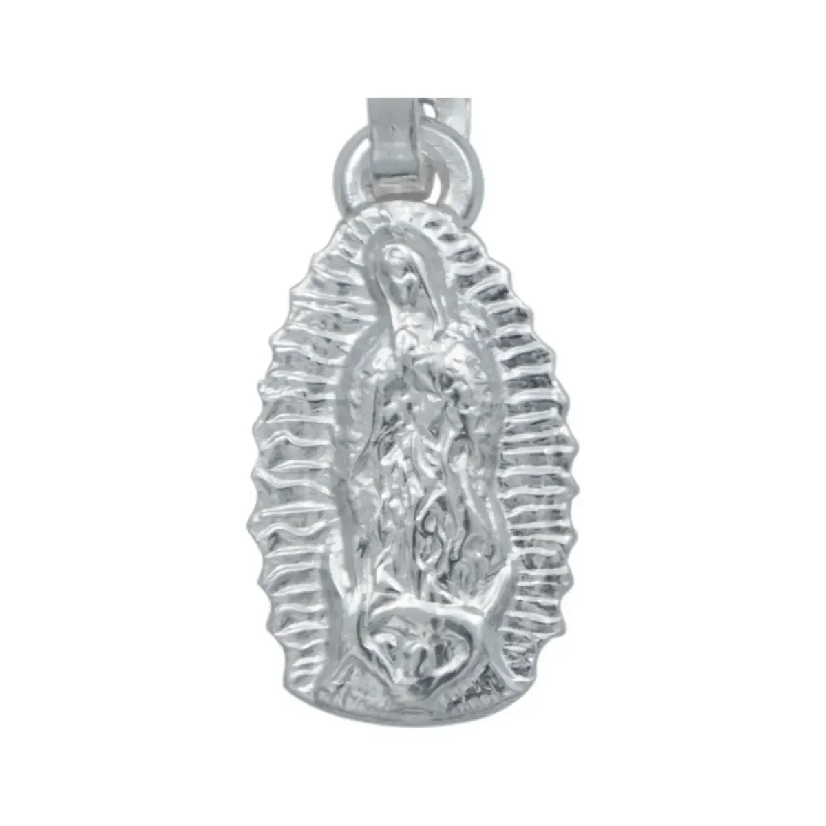 Dije Virgen Guadalupe Plata 925 Diseño Troquelado Artesanal - Imagen 2