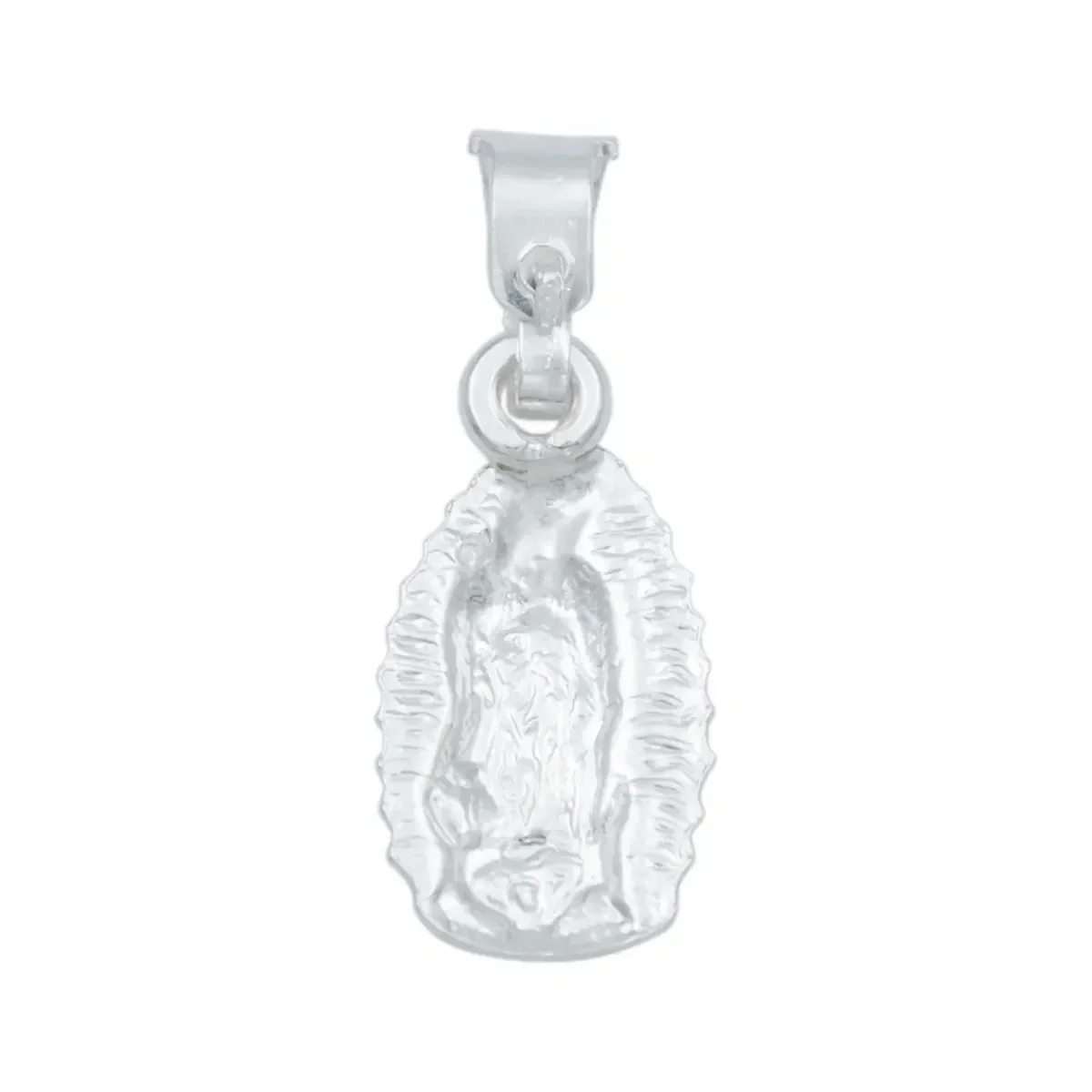 Dije Virgen Guadalupe Plata 925 Diseño Troquelado Artesanal - Imagen 3