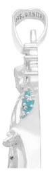 Dije Virgen Milagrosa Plata 925 con Zirconias Celestes - Imagen 5