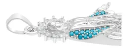 Dije Virgen Milagrosa Plata 925 con Zirconias Celestes - Imagen 6