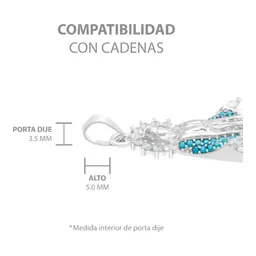 Dije Virgen Milagrosa Plata 925 con Zirconias Celestes - Imagen 8