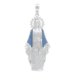 Dije Virgencita Milagrosa Plata .925 con Zirconias Finas - Imagen 1
