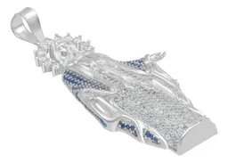 Dije Virgencita Milagrosa Plata .925 con Zirconias Finas - Imagen 3