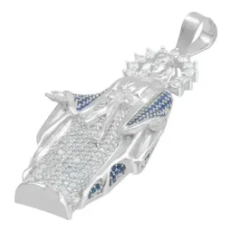 Dije Virgencita Milagrosa Plata .925 con Zirconias Finas - Imagen 4