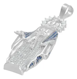 Dije Virgencita Milagrosa Plata .925 con Zirconias Finas - Imagen 4