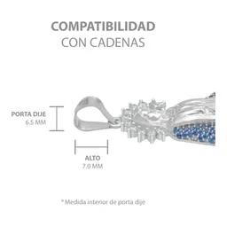 Dije Virgencita Milagrosa Plata .925 con Zirconias Finas - Imagen 6