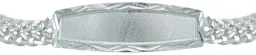 Esclava Doble Cubana Placa Plata .925 19cm - Imagen 2