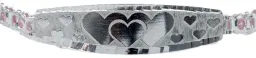 Esclava Plata 925 Ajustable Placa Corazón con Zirconias Rosa para Mujer - Imagen 3