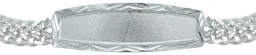 Esclava Doble Cubana Placa Diamantada Plata .925 18cm - Imagen 2