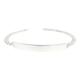 Pulsera Esclava Plata .925 Barbada Cubana Hombre 21cm con Placa - Imagen 2