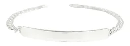 Pulsera Esclava Plata .925 Barbada Cubana Hombre 21cm con Placa - Imagen 2