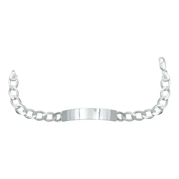 Esclava de plata .925 cubana barbada gruesa hombre 7mm — Joyaris
