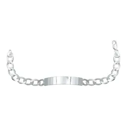 Esclava Plata 925 Cubana Barbada Gruesa para Hombre - Imagen 1