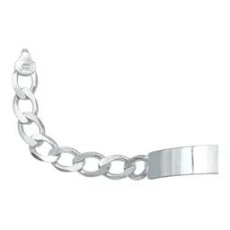 Esclava Plata 925 Cubana Barbada Gruesa para Hombre - Imagen 2