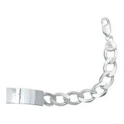 Esclava Plata 925 Cubana Barbada Gruesa para Hombre - Imagen 3