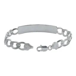 Esclava Plata 925 Cubana Barbada Gruesa para Hombre - Imagen 6