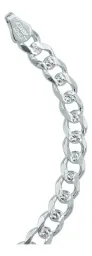 Esclava Cubana Diamantada 6mm Plata .925 19cm - Imagen 5