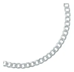 Esclava Cubana Diamantada Plata .925 20.5cm - Imagen 2