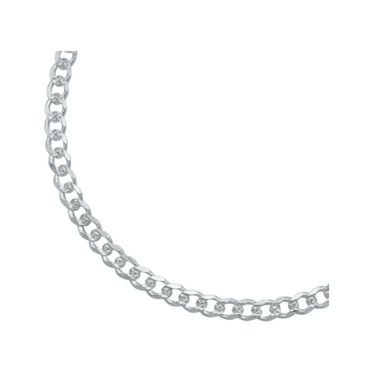 Esclava Cubana Diamantada Plata .925 20.5cm - Imagen 3