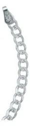 Esclava Cubana Diamantada Plata .925 20.5cm - Imagen 5