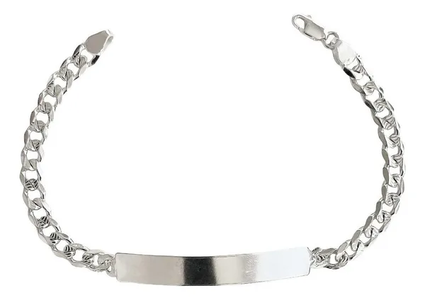 Esclava de plata .925 para hombre diseno cubano diamantado — Joyaris