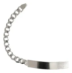 Esclava Pulsera Plata .925 Cubana Diamantada para Hombre 21.5 cm - Imagen 2