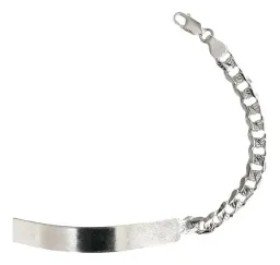 Esclava Pulsera Plata .925 Cubana Diamantada para Hombre 21.5 cm - Imagen 3