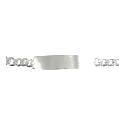 Esclava de Plata 925 Cadena Cubana para Hombre con Placa Lisa - Imagen 4