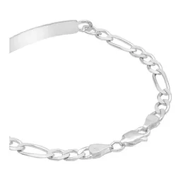 Esclava de Plata .925 Figaro Placa Lisa 18 cm para Hombre - Imagen 4